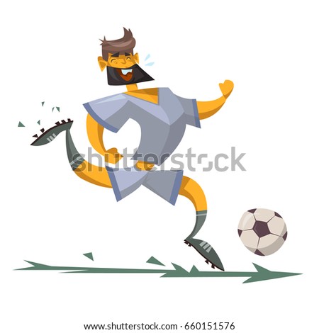 cartoon character of a soccer player