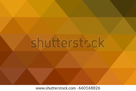 Dark Orange vector polygonal illustration, which consist of triangles. Triangular pattern for your business design. Geometric background in Origami style with gradient. 