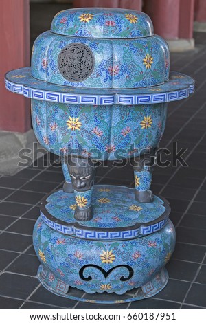 Traditional big frankincense and myrrh of incense pot, Korea style