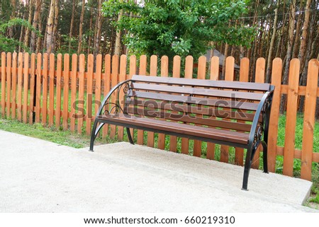 Bench wooden fence