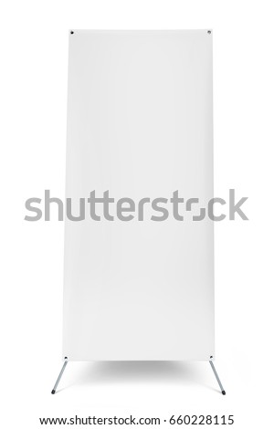 Pack banner x-stands display isolated on white