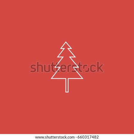 pine tree icon. sign design. red background