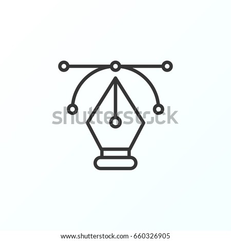 Pen tool icon illustration isolated vector sign symbol