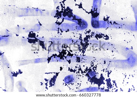 Blue background created from picture of damage old plastering wall surface.

