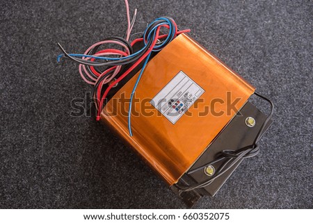 Small electric transformer (for transforming voltage)