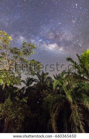 Beautiful milkyway galaxy stars view for cosmos background