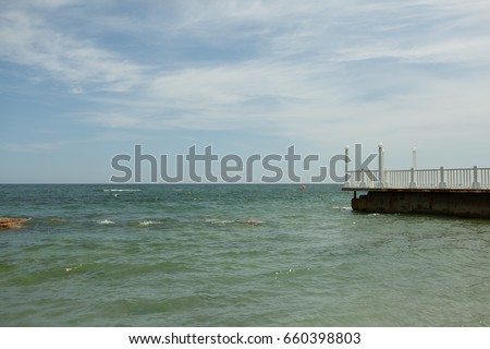 Summer Beach. panorama view of sea. landscape