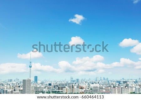 landscape of Tokyo city
