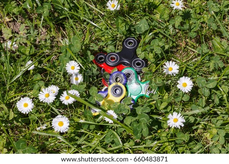 Anti stress and relaxation fidgets, spinner for exhausted people