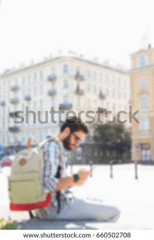 Lifestyle Blurred Background Concept: City Break