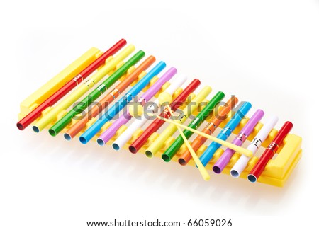 Xylophone on white background ready for your next project