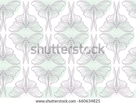 Butterfly pattern on white vector