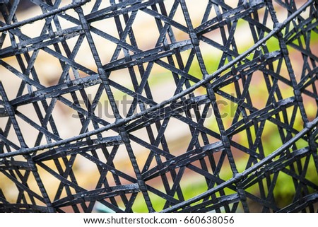  Plastic fence ,drops  ,garden ,decoration ,nest , black ,green, background ,eco ,save ,nature ,toxic ,decor ,ornament , forms ,strange ,raining