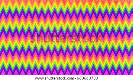 Abstract rainbow zigzag texture background.