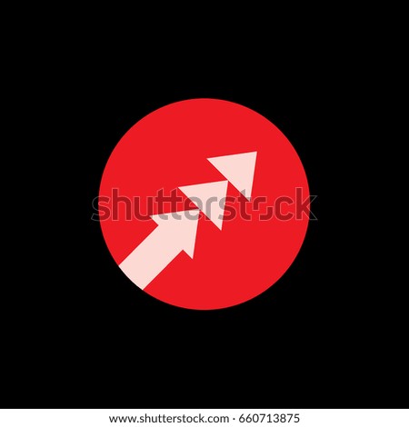 circle object with arrow design logo vector