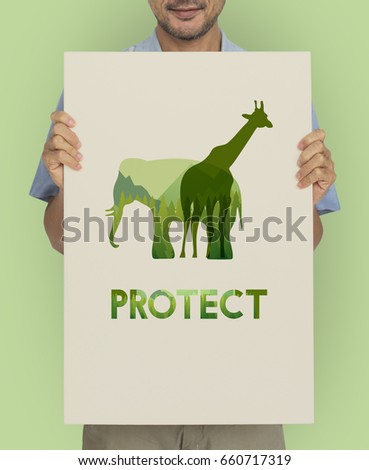 Save Wildlife Protect World Concept