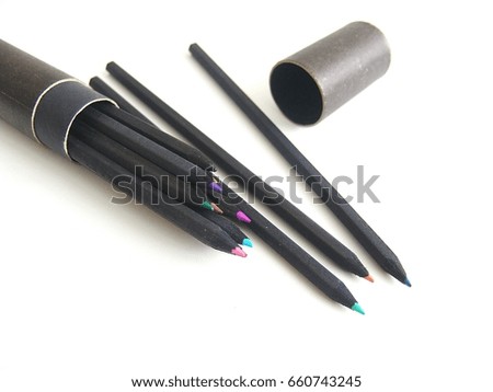 Black Wood Colored Pencils  