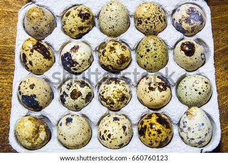 Quail eggs from the home farm. Ecological product.