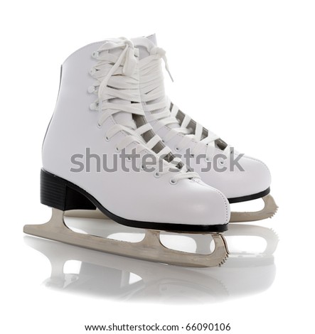 figure white skates isolated on white background