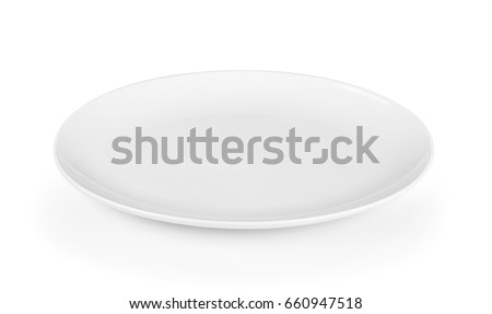 plate on white background Royalty-Free Stock Photo #660947518