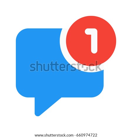 chat notification Royalty-Free Stock Photo #660974722