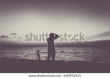 Photographer silhouette 