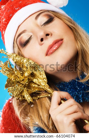 Portrait of a beautiful Christmas girl