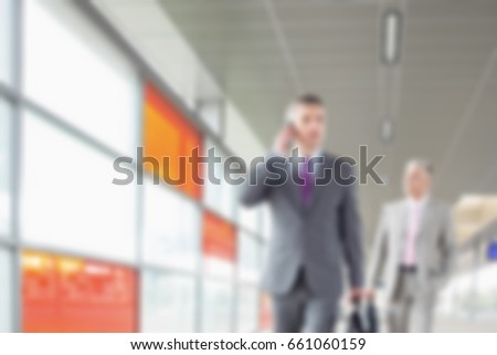 Blurred Business Background Concept: Commuting to Work