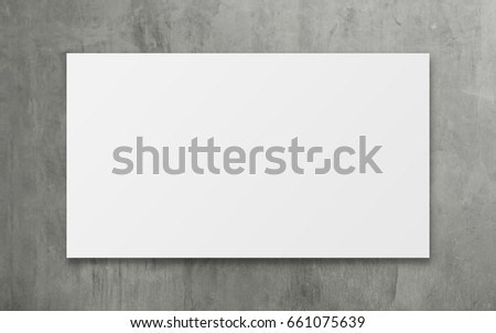 16:9 Poster on concrete wall. Royalty-Free Stock Photo #661075639