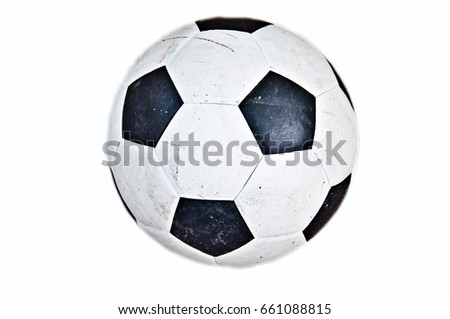 old football on white background