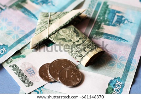 Dollar and rubles