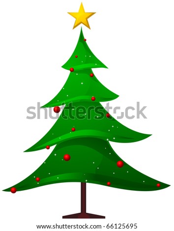 Christmas Tree Design Featuring a Christmas Tree with Jagged Edges