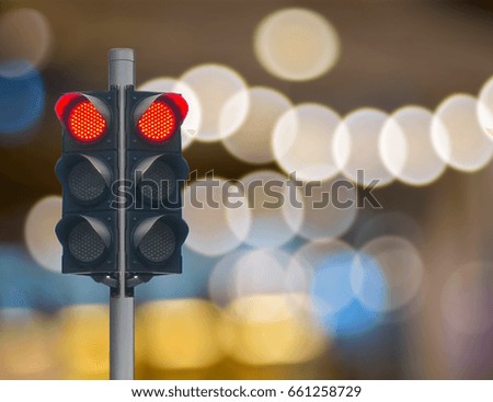 Traffic light background bokeh blurred
