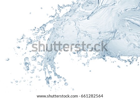 Water splash ,water splash isolated on white  background, water