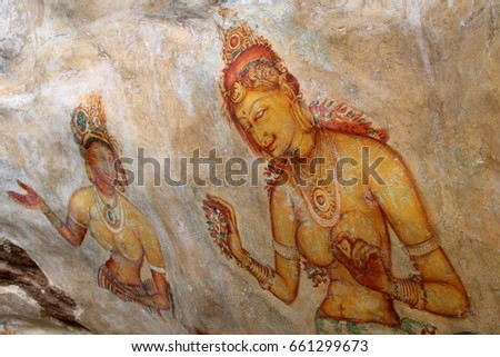 Mural painting of Sigiriya Rock