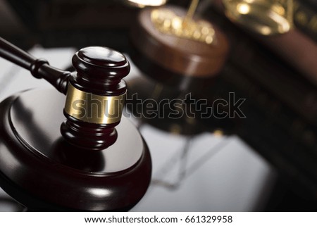 Law concept. White background. Place for text.