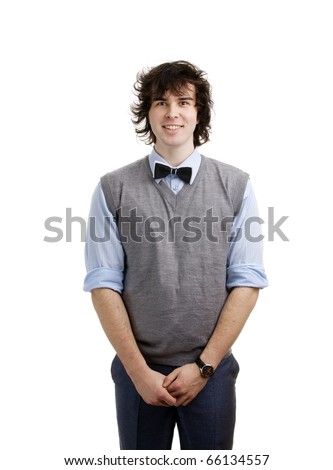 An image of a handsome young waiter