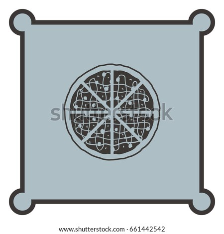 Pizza icon, vector design