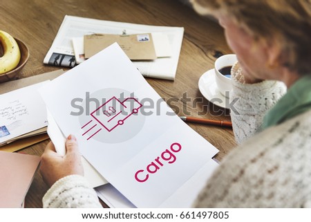 Woman working on paper network graphic overlay