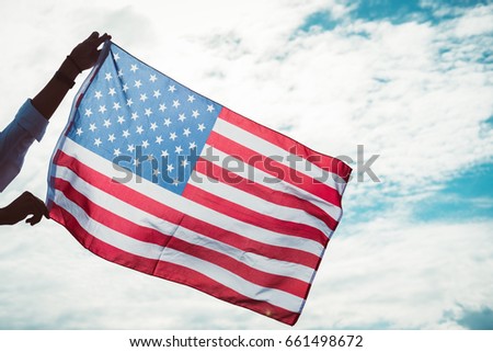 Child American flag