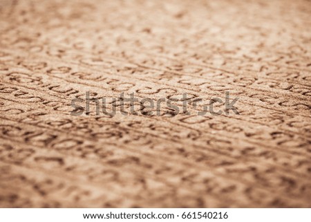 Sri Lanka, Polonnaruva. The surface of a stone slab covered with inscriptions