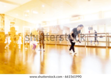 On vintage tone, blur image of children Ballet class.
