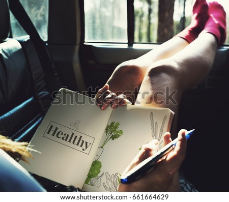 Illustration of vegetable and healthy eating lifestyle