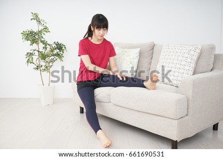 Young woman doing some stretches