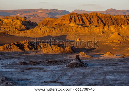 Moon Valley (Valle de Luna) Sunset, Chile, South America