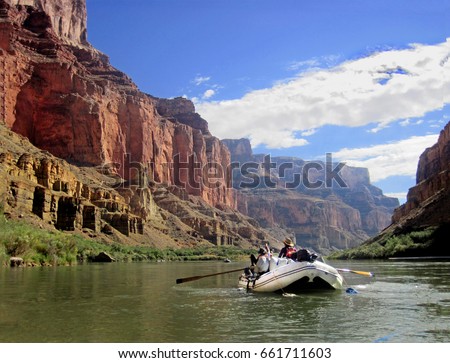 rafting the colorado river Royalty-Free Stock Photo #661711603