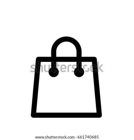 shopping bag  - Vector icon Royalty-Free Stock Photo #661740685