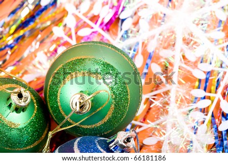 Various New Year's ornaments for graphic operations.
