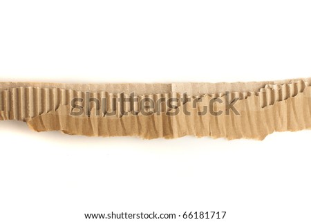 extreme closeup of carboard texture on white background
