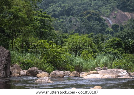 waterfalls river forest in thailand 